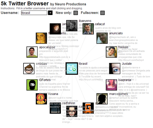 Twitter Friends Network Browser