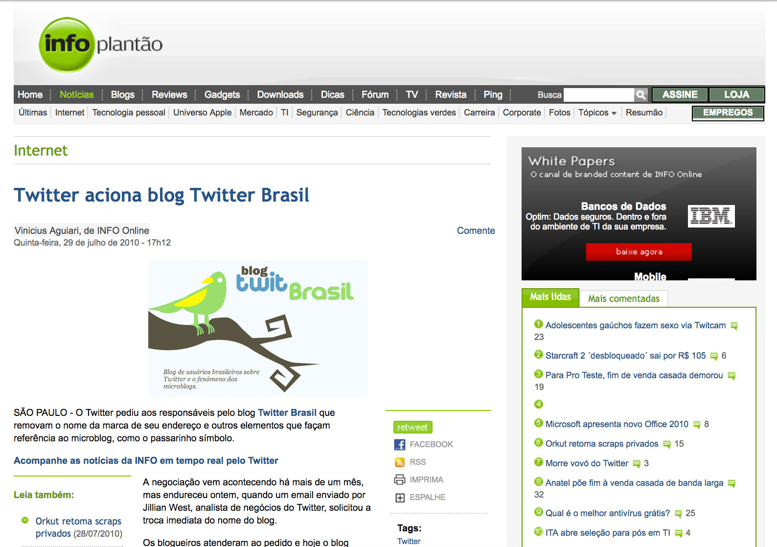 Twitter Fecha Blog Brasileiro - #freeTwitterBrasil - Fernando Souza