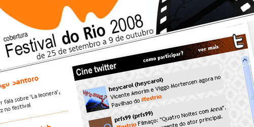 Cine Twitter para o Festival de Cinema do Rio